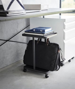 tower ランドセル収納ラック タワー キャスター付き 2段 ブラック ブラック