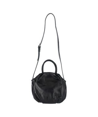 tsumori chisato CARRY ラムギャザー 2way ハンドバッグ ショルダーバッグ ブラック