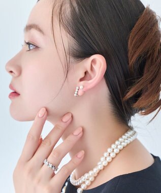 Phoebe 【金属アレルギー対応】2setラインパールイヤーカフ　シルバー/ニッケルフリー シルバー