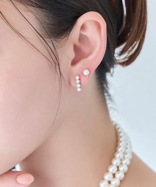 Phoebe 【金属アレルギー対応】2setラインパールイヤーカフ　シルバー/ニッケルフリー シルバー