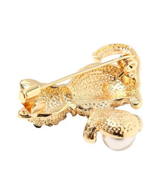 YECCA VECCA キャットパールブローチ Gold