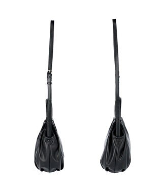 tsumori chisato CARRY ラムギャザー 2way ハンドバッグ ショルダーバッグ ブラック