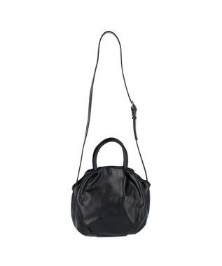 tsumori chisato CARRY ラムギャザー 2way ハンドバッグ ショルダーバッグ ブラック