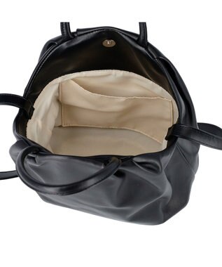 tsumori chisato CARRY ラムギャザー 2way ハンドバッグ ショルダーバッグ ブラック