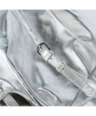 tsumori chisato CARRY ラムギャザー 2way ハンドバッグ ショルダーバッグ シルバー