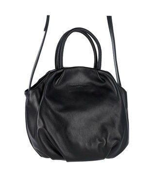 tsumori chisato CARRY ラムギャザー 2way ハンドバッグ ショルダーバッグ ブラック