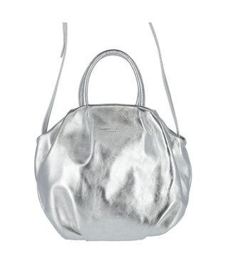 tsumori chisato CARRY ラムギャザー 2way ハンドバッグ ショルダーバッグ シルバー