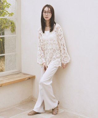 earth music&ecology ソフトギャザーミュール Gray Beige