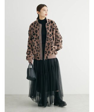 Green Parks ・Ｄｏｕｂｌｅ　Ｆｌａｇｓ　　ボアブルゾン Leopard