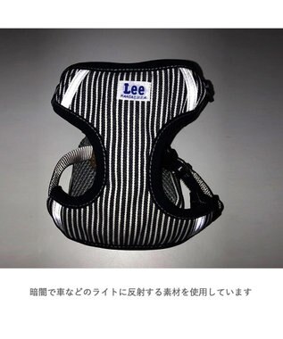 PET PARADISE Ｌｅｅ ヒッコリーリュック付きハーネス 【３Ｓ】 紺（ネイビー・インディゴ）