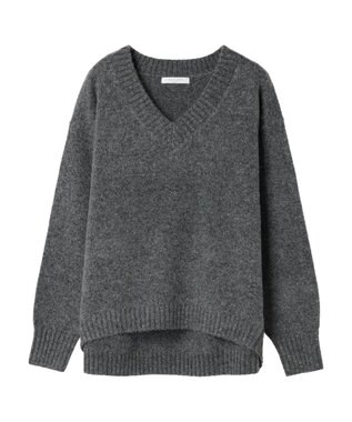 Green Parks ＭｉｘカラーＶネックニットプルオーバー Charcoal Gray