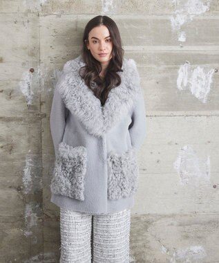 GRACE CONTINENTAL 【BLANCHA】ムートンコート グレー