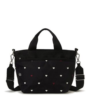 LeSportsac SMALL BUCKET TOTE/レッド/ホワイトハートEMB レッド/ホワイトハートEMB