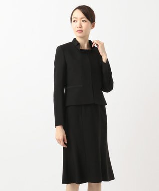 自由区 FORMAL 【襟華やか】エレガント ジャケット＋ワンピース ブラック系