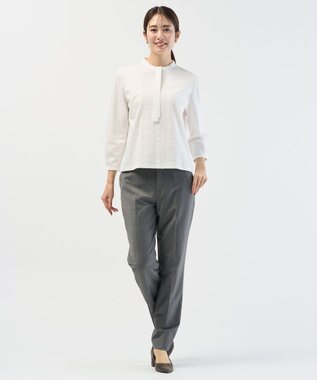 J.PRESS LADIES 【セットアップ対応】BAHARIYE SOLID テーパードパンツ ミディアムグレー系