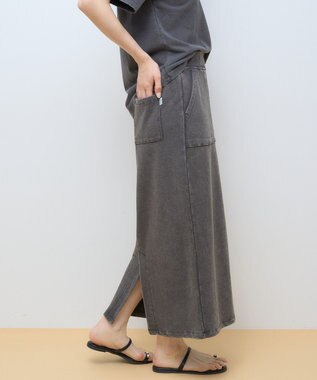 AMERICAN HOLIC DISCUS 加工裏毛ナロースカート Charcoal Gray