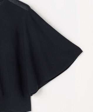 J.PRESS LADIES COTTON ACETATE DRY バタフライスリーブ カーディガン ネイビー系