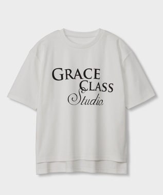 GRACE CONTINENTAL レタードシルケットTシャツ ホワイト