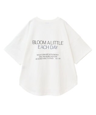 earth music&ecology ドルマンバックプリントＴｅｅ Off White