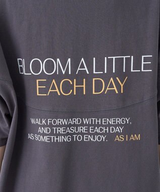 earth music&ecology ドルマンバックプリントＴｅｅ Charcoal Gray