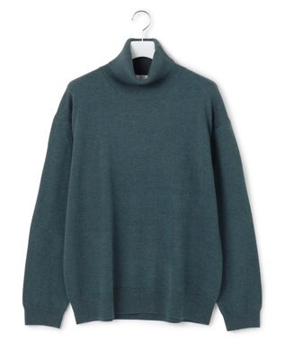J.PRESS YORK STREET 【UNISEX】ANTI PILLING WOOL タートルニット ダルブルー系