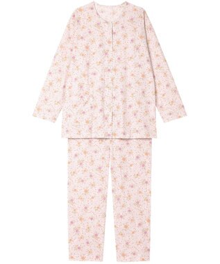 Wing パジャマ 長袖 長ズボン 綿100％ 天竺素材 レディース EP7032 ウイング／ワコール ピンク