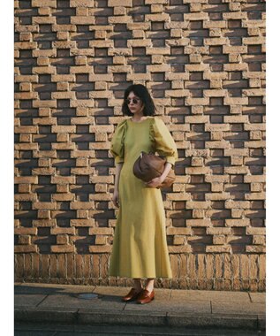 Green Parks AnriettMusee バックカットワークワンピース Lime Green