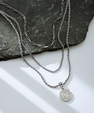 23区 3連チェーン コイン ネックレス