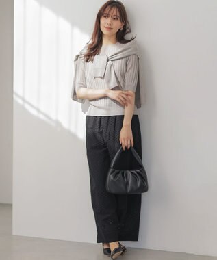 組曲 ライトラメニット アンサンブル グレージュ系