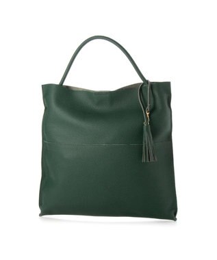 UNBILLION perche / カウレザー裏無し1本手トート グリーン