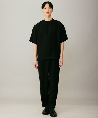 UNFILO MENS ダブルクロス クルーTEE ブラック