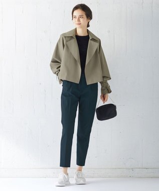 ICB L T/Cシャンブレーツイル 3WAYコート アッシュカーキ系