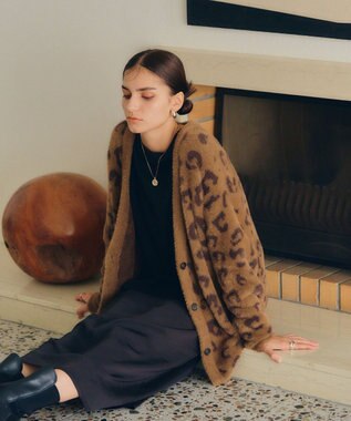 YECCA VECCA サテンロングスカート Black