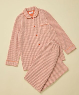 une nana cool 【綿混】丸襟ぽこぽこNew Yearパジャマ レッド