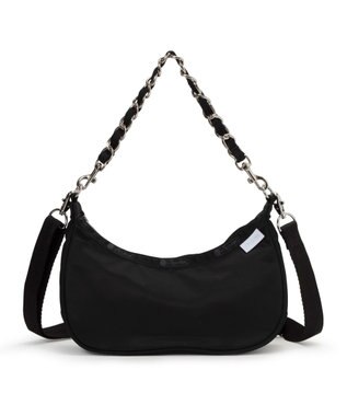 LeSportsac CHAIN SMALL CONV HOBO/ブラックサテンスナイデル ブラックサテンスナイデル