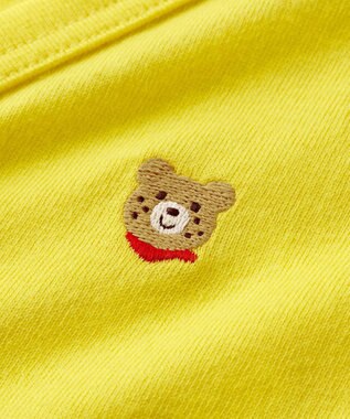 MIKI HOUSE HOT BISCUITS 【70-110cm】 天竺素材 ワンポイント カーディガン 黄