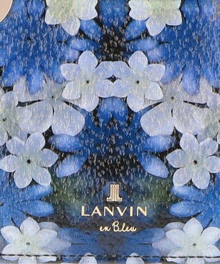 LANVIN en Bleu ブルフルール リール付ファスナーパスケース ブルー
