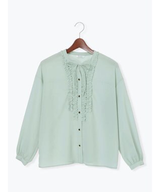 Te chichi フロントフリルキーネックブラウス ミント