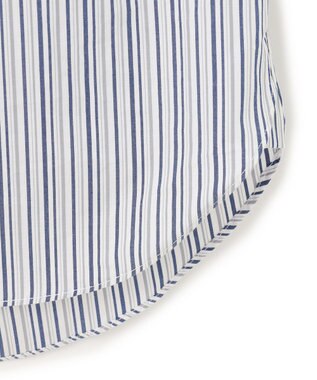 J.PRESS MEN ポプリンマルチストライプ バンドカラーシャツ ネイビー系1