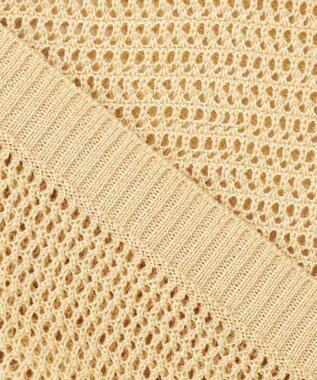 ANY 【洗濯機可/アンチピリング】アイレットメッシュニット ベージュ