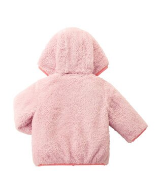 MIKI HOUSE HOT BISCUITS 【80-120cm】 裏ボアフリース リバーシブル総柄ジャンパー ピンク