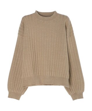 Green Parks リブニットプルオーバー Beige