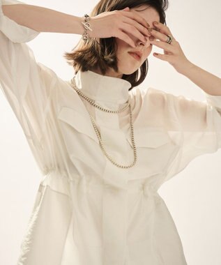 uncrave シアーオーガンジー ミリタリーブルゾン オフ