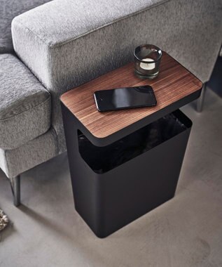 tower 天板付きトラッシュカン リン 角型 ブラウン ブラウン