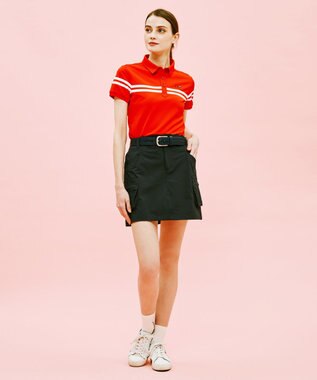 23区GOLF 【WOMEN】【吸水速乾/撥水/ストレッチ】コーデュラストレッチ カーゴ スカート ネイビー系