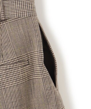 uncrave グレンチェック ワイドパンツ ブラウンチェック