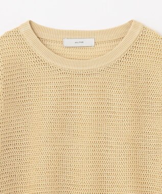 ANY 【洗濯機可/アンチピリング】アイレットメッシュニット ベージュ