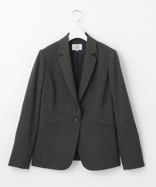 J.PRESS LADIES S 【洗える】T/Rアルガンシルク テーラード ジャケット グレー系