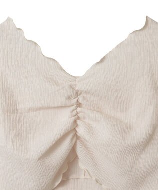 earth music&ecology ＳＥＴ２点ギャザーカットカーデ＋キャミワンピース Ivory