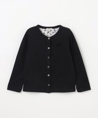 ANY KIDS 音符ボタンカーディガン ブラック